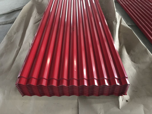 14 Gauge painéis de aço ondulado 0,45mm chapa de telhado de zinco galvanizado