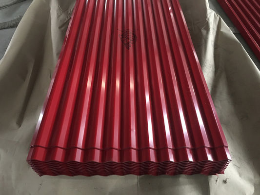 14 Gauge painéis de aço ondulado 0,45mm chapa de telhado de zinco galvanizado