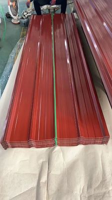 1000-6000 mm Folha de telhado corrugada de cor / Zero Spangle Painéis metálicos corrugados