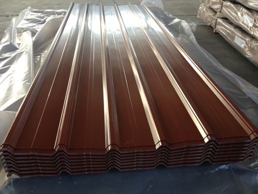 Folha de aço galvanizado corrugado 0,13 mm-0,5 mm Folha de aço colorido para telhado