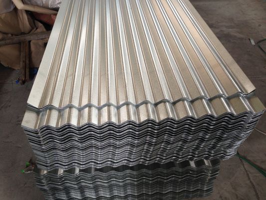 1000-6000 mm Chapa de aço ondulado Metal Spangle zero / Spangle pequeno