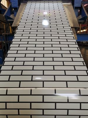 Revestido em folha de aço impressa 600 mm-1250 mm Largura resistente à corrosão