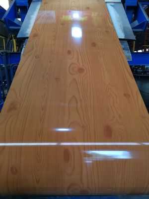 Revestido em folha de aço impressa 600 mm-1250 mm Largura resistente à corrosão